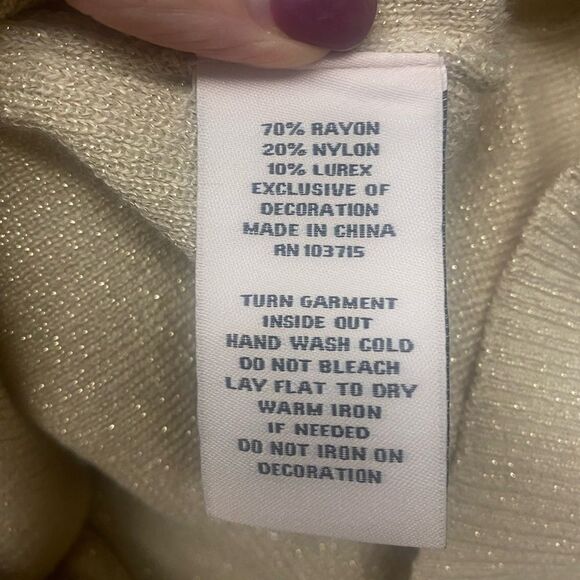 Nanette Lepore champagne sweater Size M - Picture 9 of 9